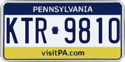 PA license plate KTR9810