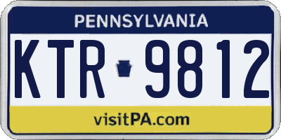 PA license plate KTR9812