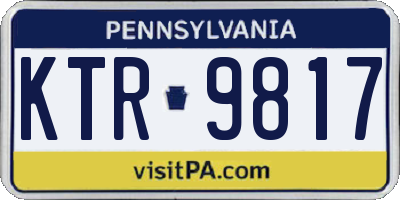 PA license plate KTR9817