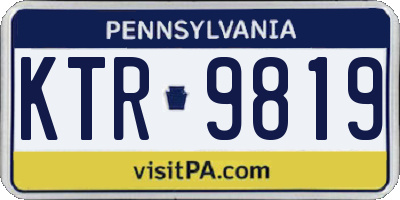 PA license plate KTR9819