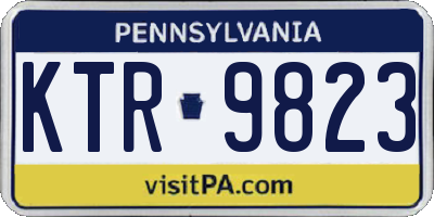 PA license plate KTR9823