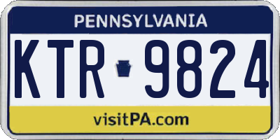 PA license plate KTR9824