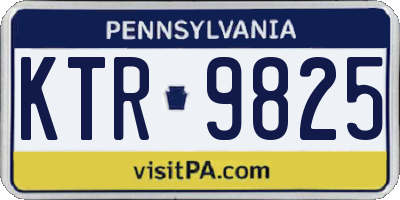 PA license plate KTR9825