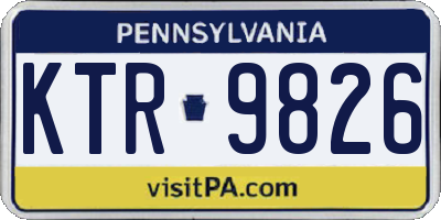 PA license plate KTR9826