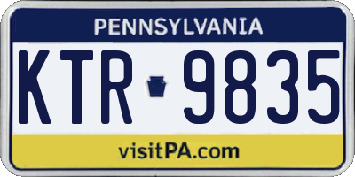 PA license plate KTR9835