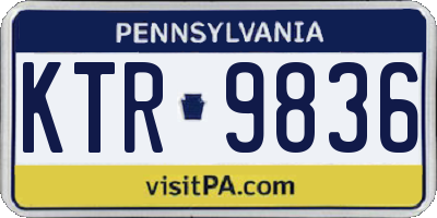 PA license plate KTR9836