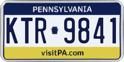 PA license plate KTR9841