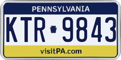 PA license plate KTR9843