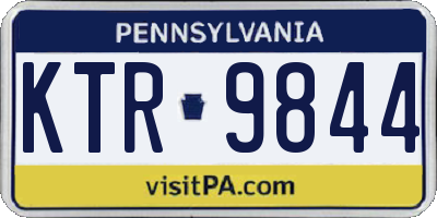 PA license plate KTR9844