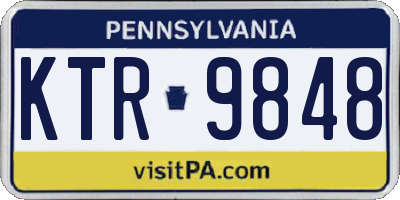 PA license plate KTR9848