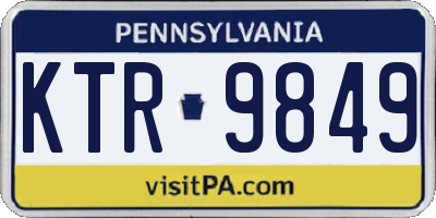 PA license plate KTR9849