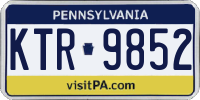 PA license plate KTR9852