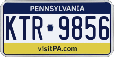 PA license plate KTR9856