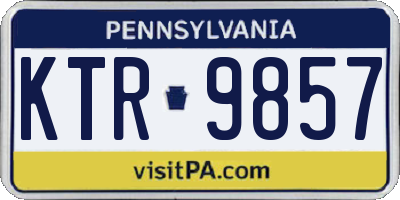 PA license plate KTR9857