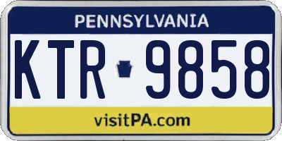 PA license plate KTR9858