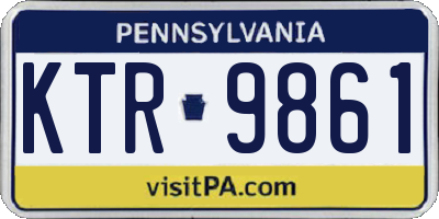 PA license plate KTR9861