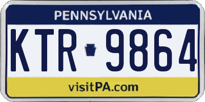 PA license plate KTR9864