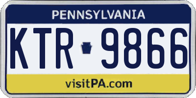 PA license plate KTR9866