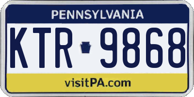 PA license plate KTR9868