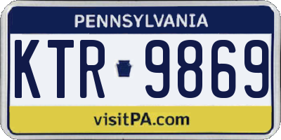 PA license plate KTR9869