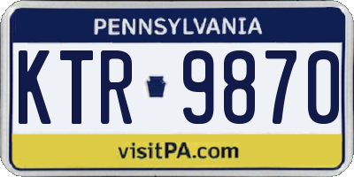 PA license plate KTR9870