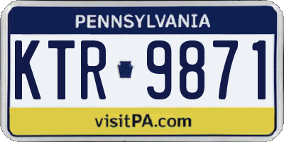 PA license plate KTR9871