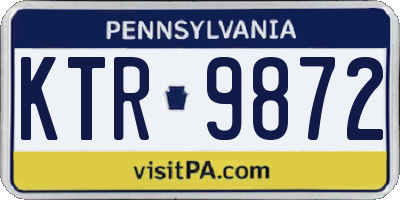 PA license plate KTR9872