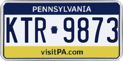 PA license plate KTR9873