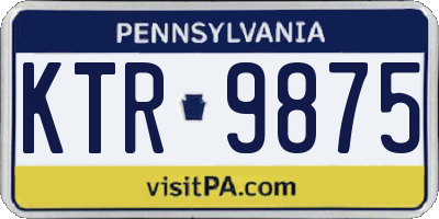 PA license plate KTR9875