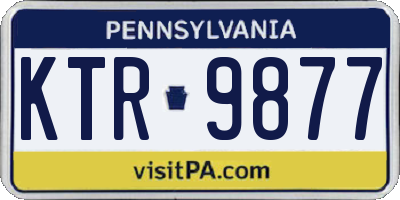 PA license plate KTR9877