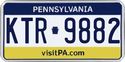 PA license plate KTR9882