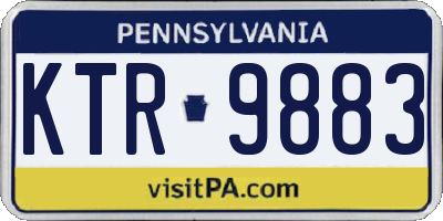 PA license plate KTR9883