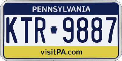 PA license plate KTR9887