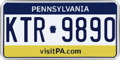 PA license plate KTR9890