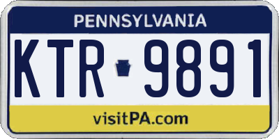 PA license plate KTR9891