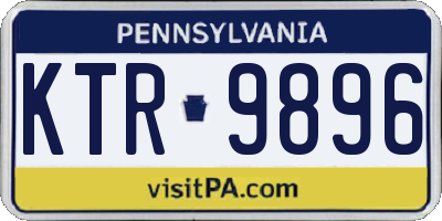 PA license plate KTR9896