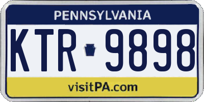 PA license plate KTR9898