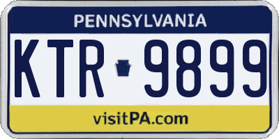 PA license plate KTR9899