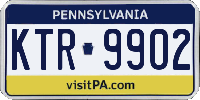 PA license plate KTR9902