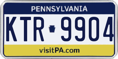 PA license plate KTR9904