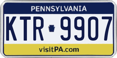 PA license plate KTR9907