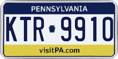 PA license plate KTR9910