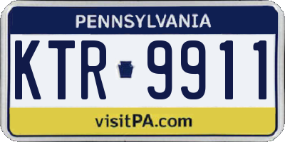 PA license plate KTR9911
