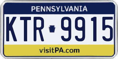 PA license plate KTR9915