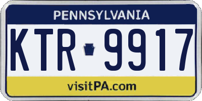 PA license plate KTR9917