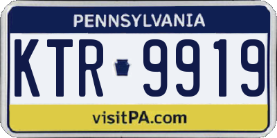PA license plate KTR9919