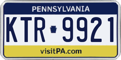 PA license plate KTR9921