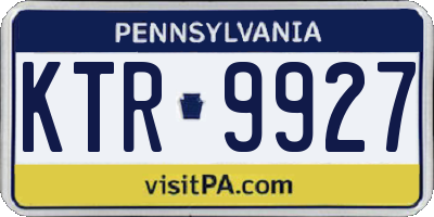 PA license plate KTR9927