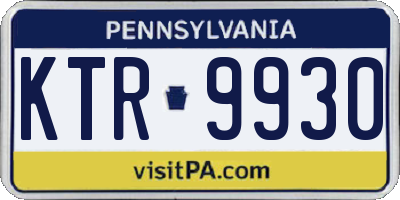 PA license plate KTR9930