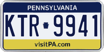 PA license plate KTR9941